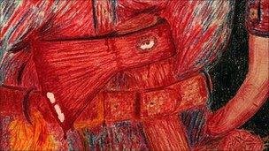 Sweeney self portrait - Bloody axe