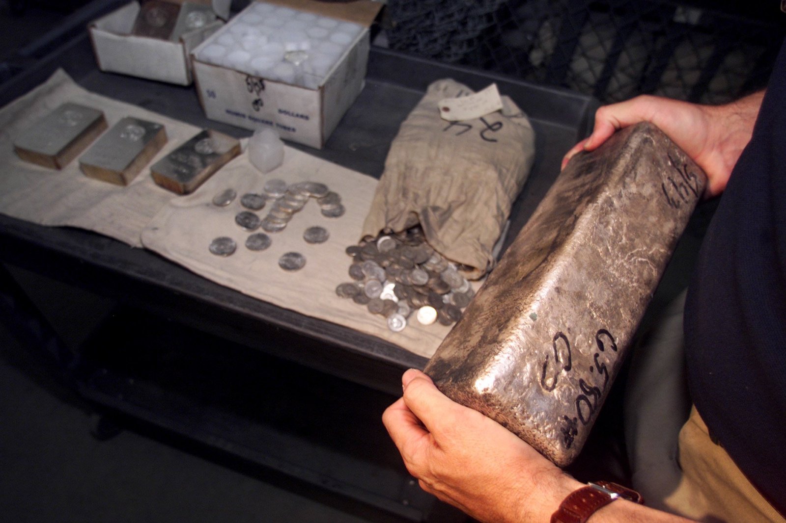 Part of Ted Binion's silver collection