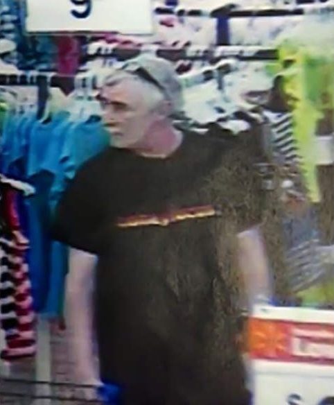 Donald Smith (mugshot & Walmart security footage) and Rayne Perrywinkle