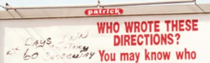 Handwriting sample on billboard / Handwriting on Oba Chandler invoice