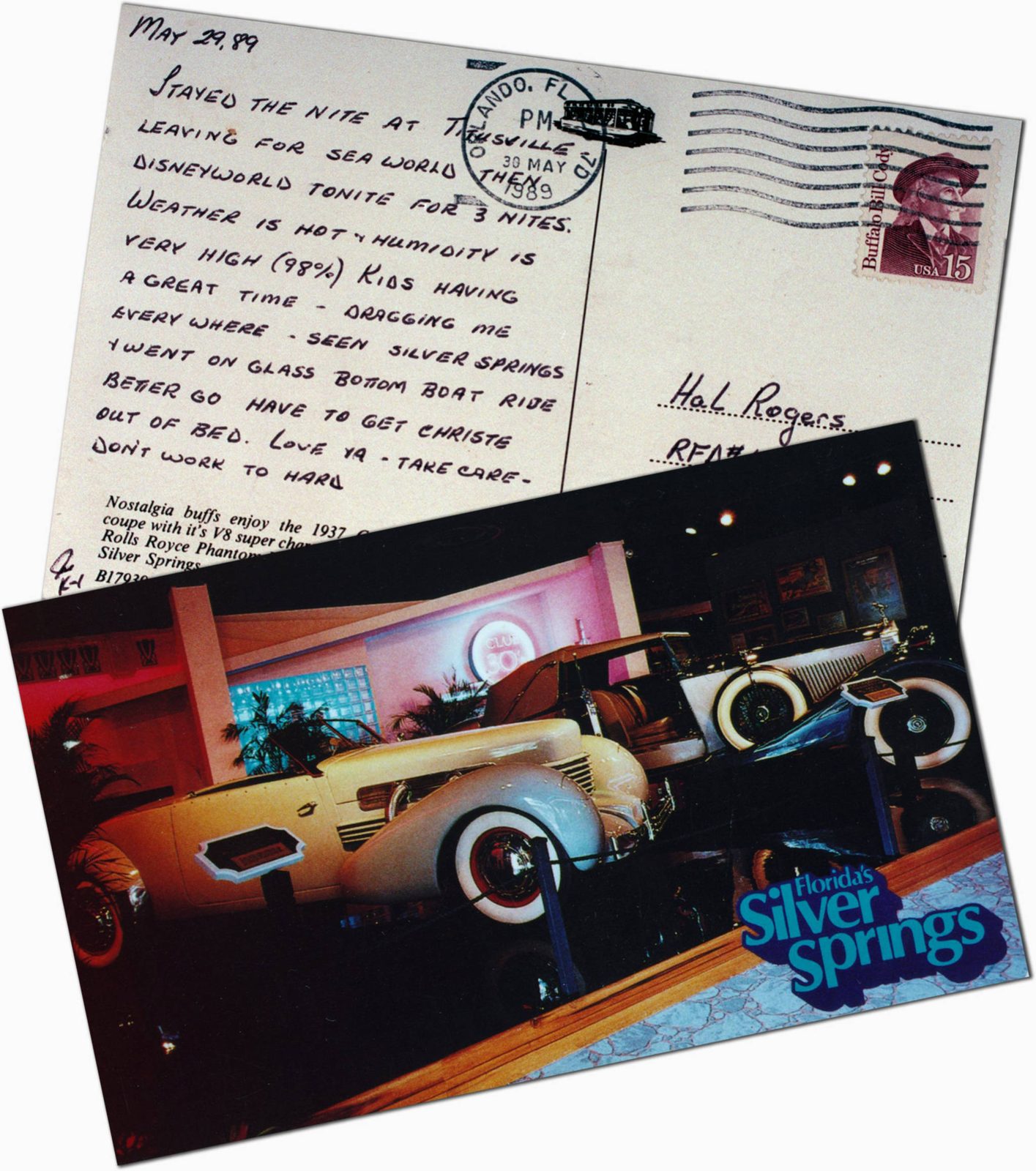 Postcard Jo sent to Hal