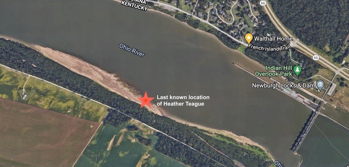 Last known location of Heather Teague