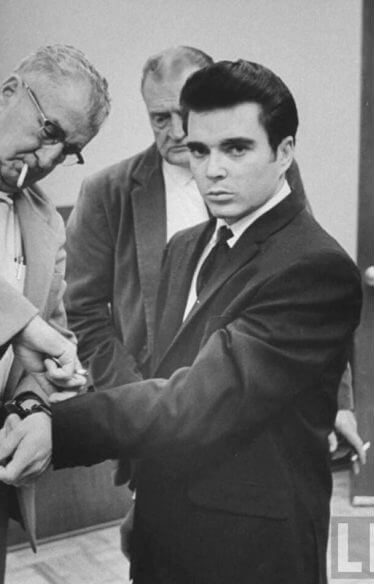 Schmid during his arrest and wearing a wig when apprehended after prison escape / Richard Brun