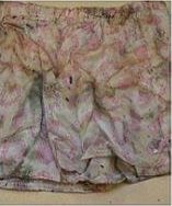 Clothes found at scene / mannequin and suitcase shown at press conference