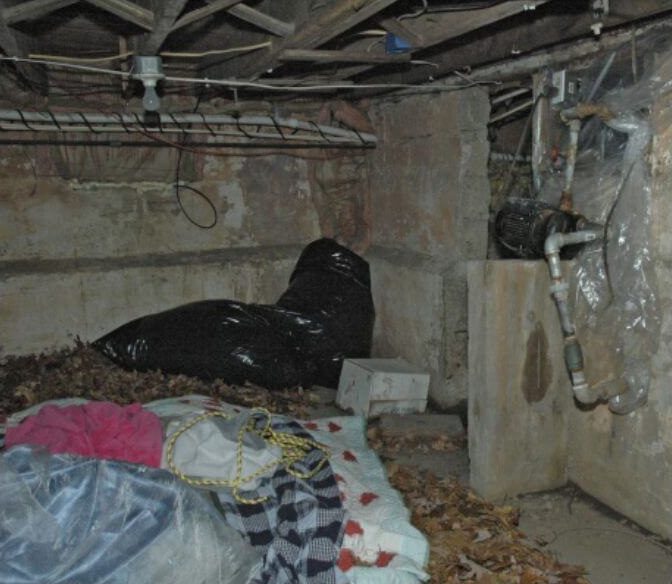 Hoffman's basement where he kept Sarah