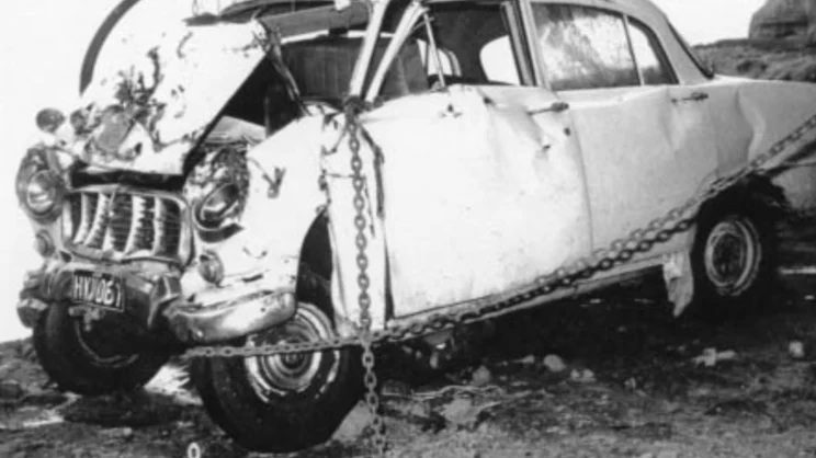 The Crawford family car recovered from Loch Ard Gorge