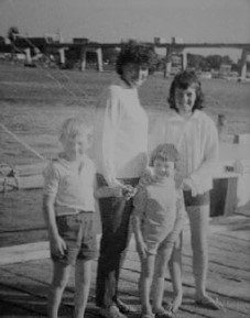 Therese Crawford and her children