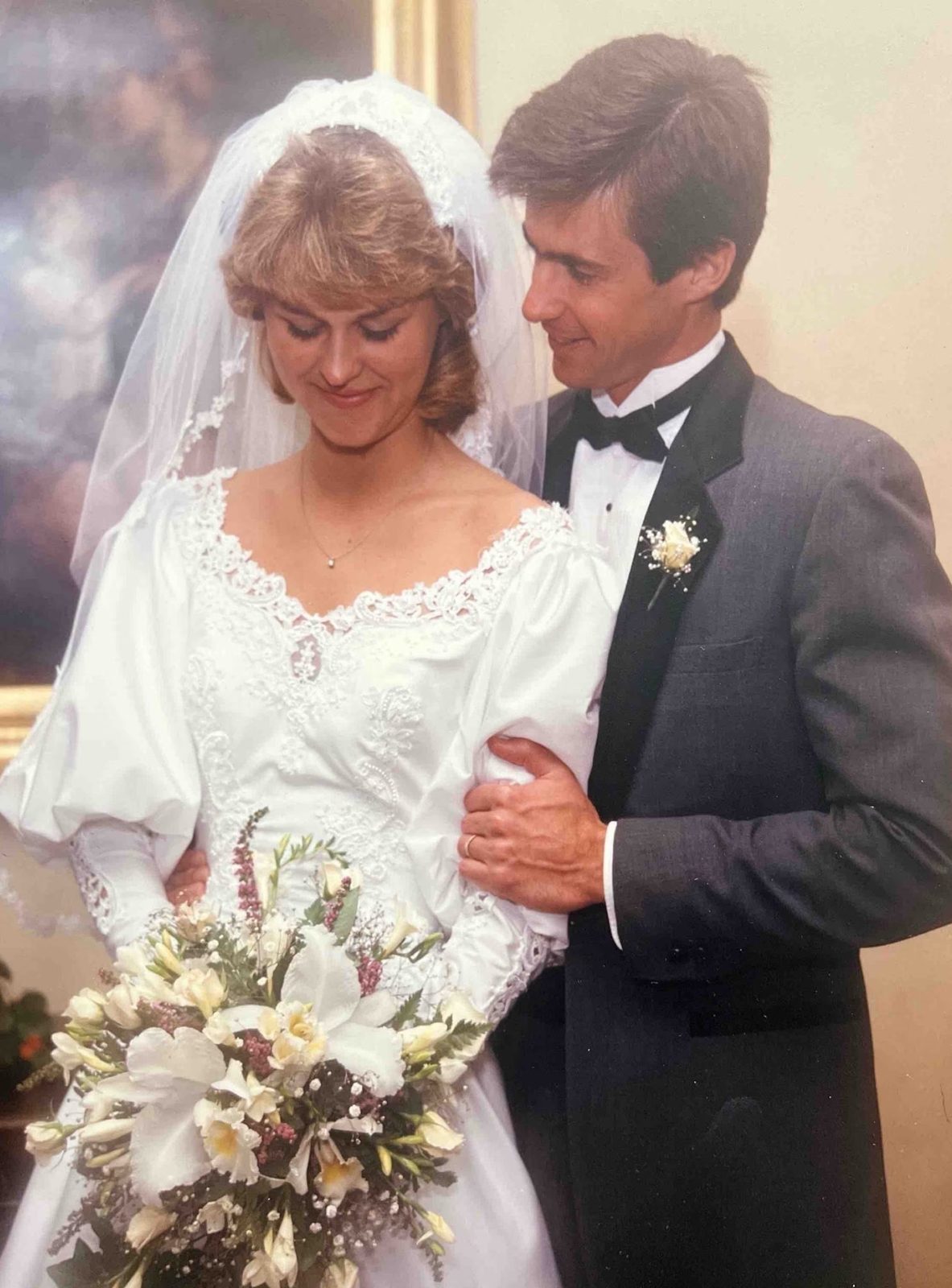 Sherri Rasmussen and John Ruetten on their wedding day