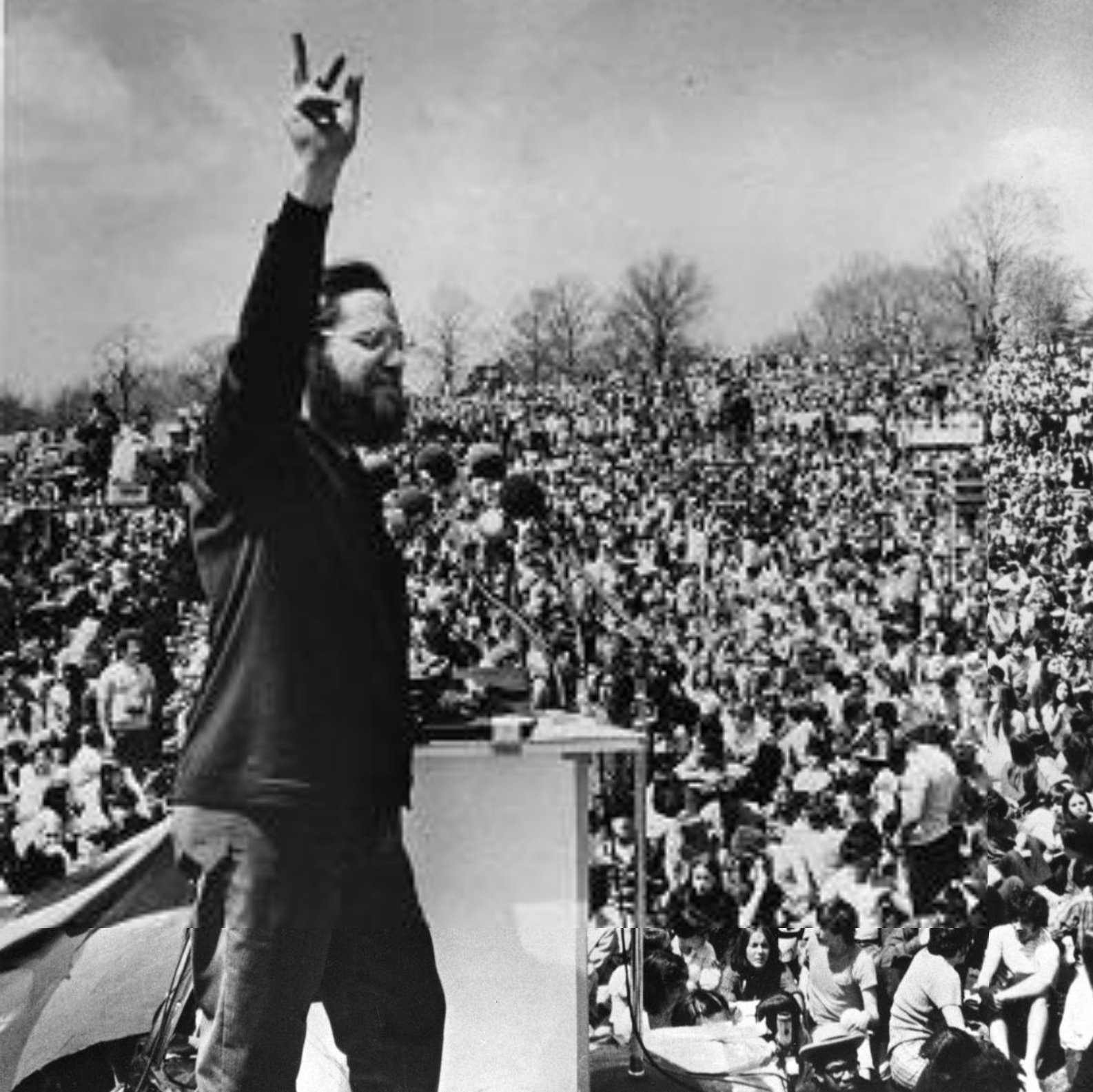 Ira Einhorn at the 1970 Earth Day rally